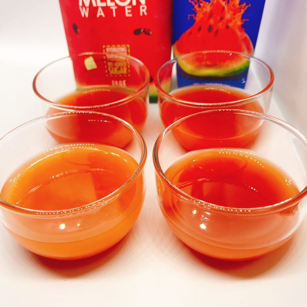 スイカジュース飲み比べ